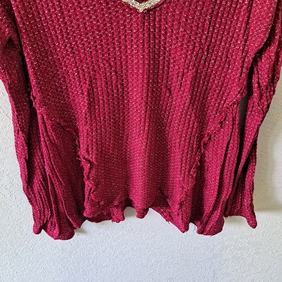 Juicy Couture Magenta V-Neck Long Sleeve top - Picture 3 of 7